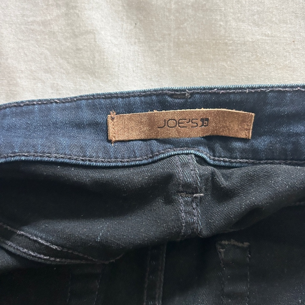 Joe's Jeans Womens  Slim Dark Blue Denim Jeans with Leather Label